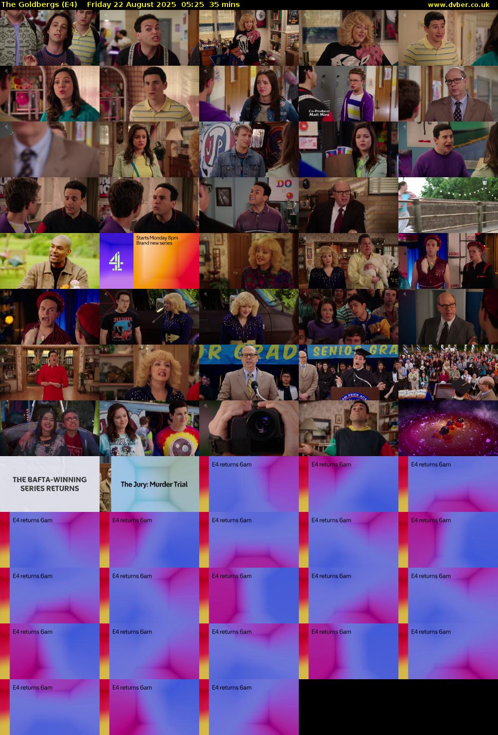 The Goldbergs (E4) Friday 22 August 2025 05:25 - 06:00