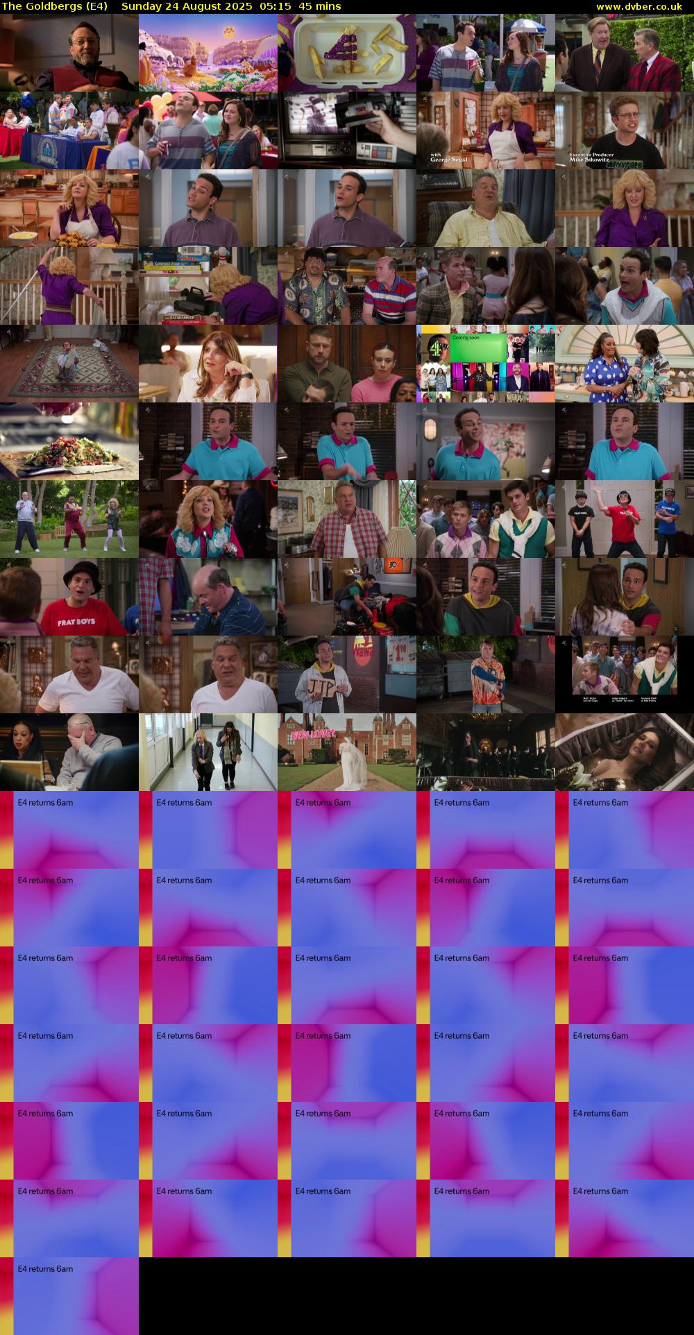 The Goldbergs (E4) Sunday 24 August 2025 05:15 - 06:00