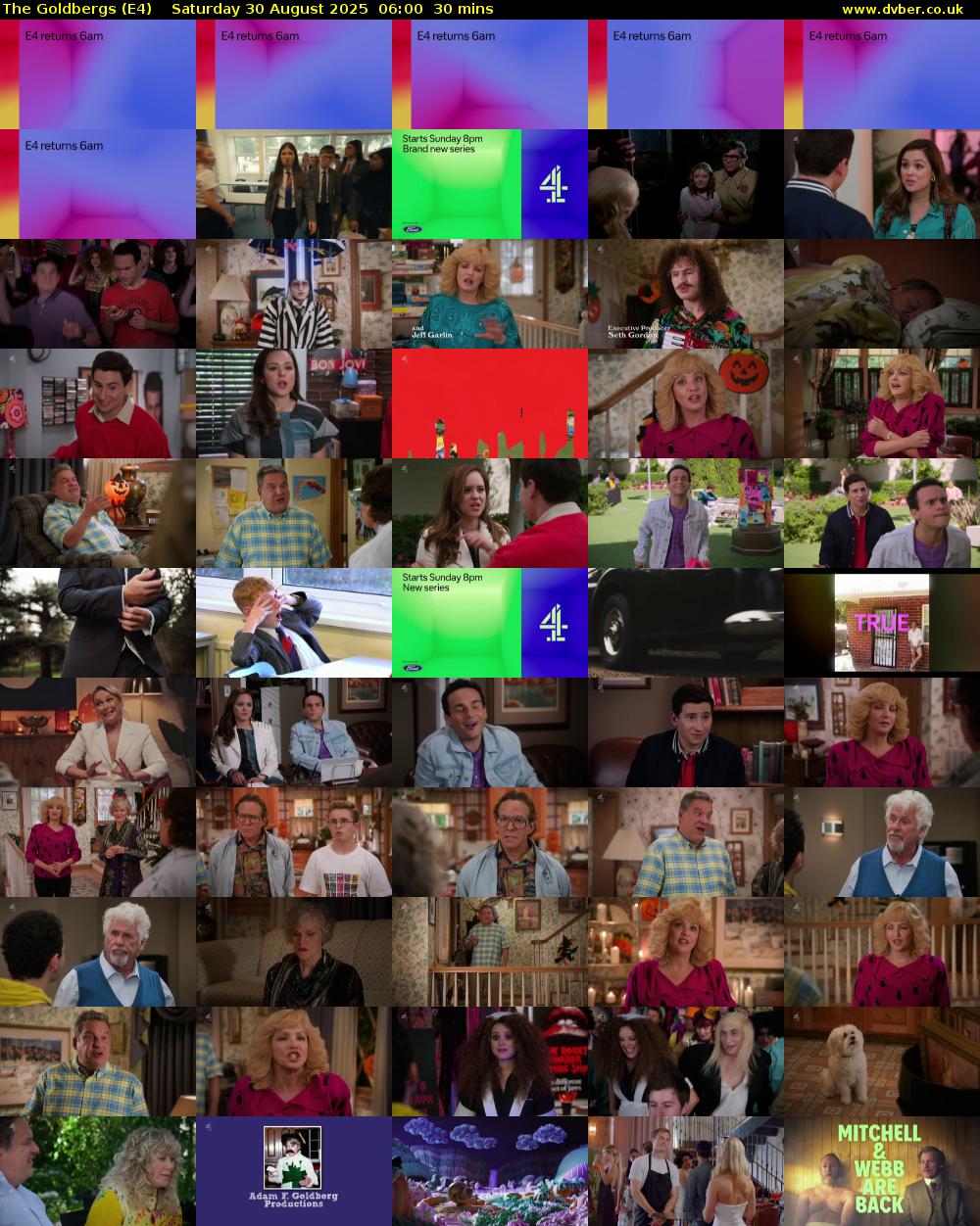 The Goldbergs (E4) Saturday 30 August 2025 06:00 - 06:30