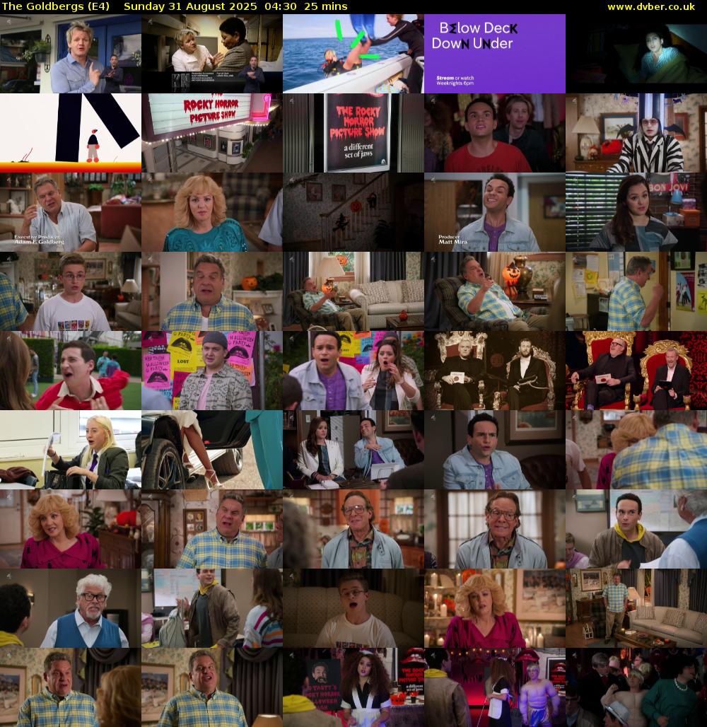 The Goldbergs (E4) Sunday 31 August 2025 04:30 - 04:55