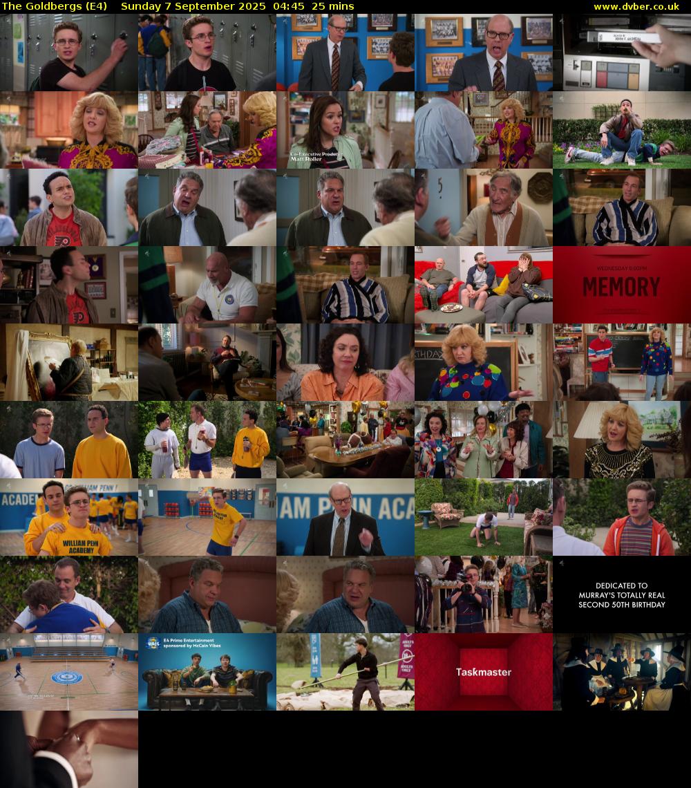 The Goldbergs (E4) Sunday 7 September 2025 04:45 - 05:10