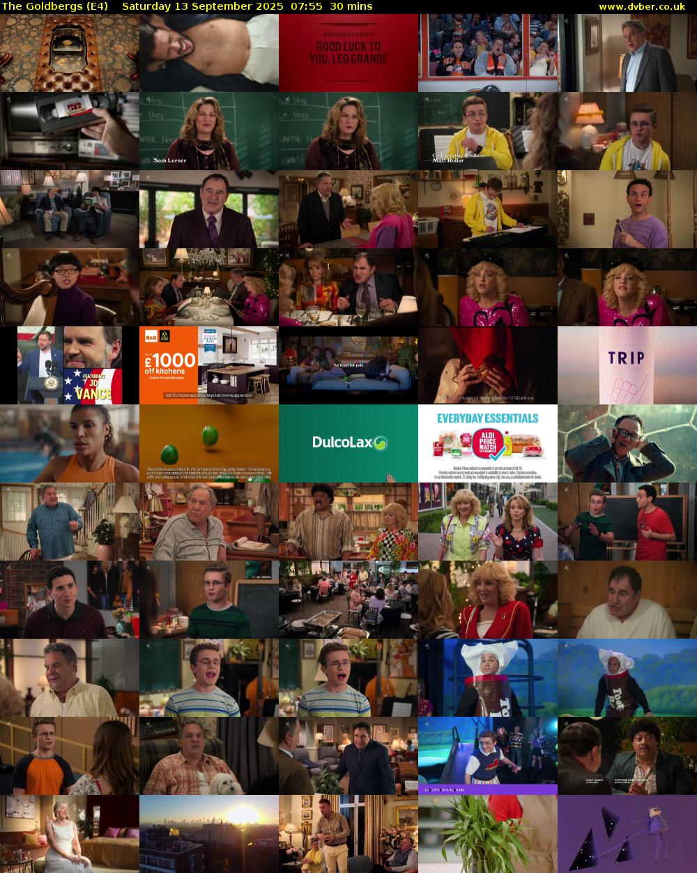The Goldbergs (E4) Saturday 13 September 2025 07:55 - 08:25