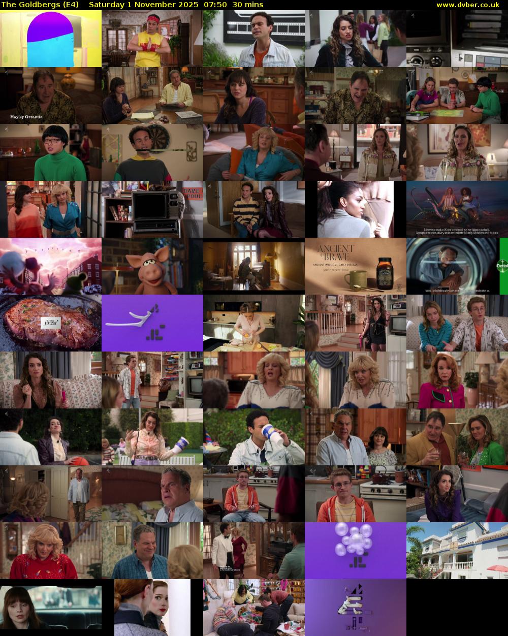 The Goldbergs (E4) Saturday 1 November 2025 07:50 - 08:20