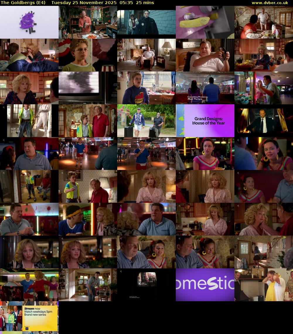 The Goldbergs (E4) Tuesday 25 November 2025 05:35 - 06:00