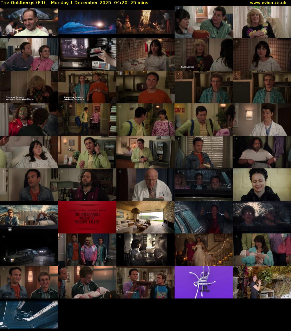The Goldbergs (E4) Monday 1 December 2025 04:20 - 04:45