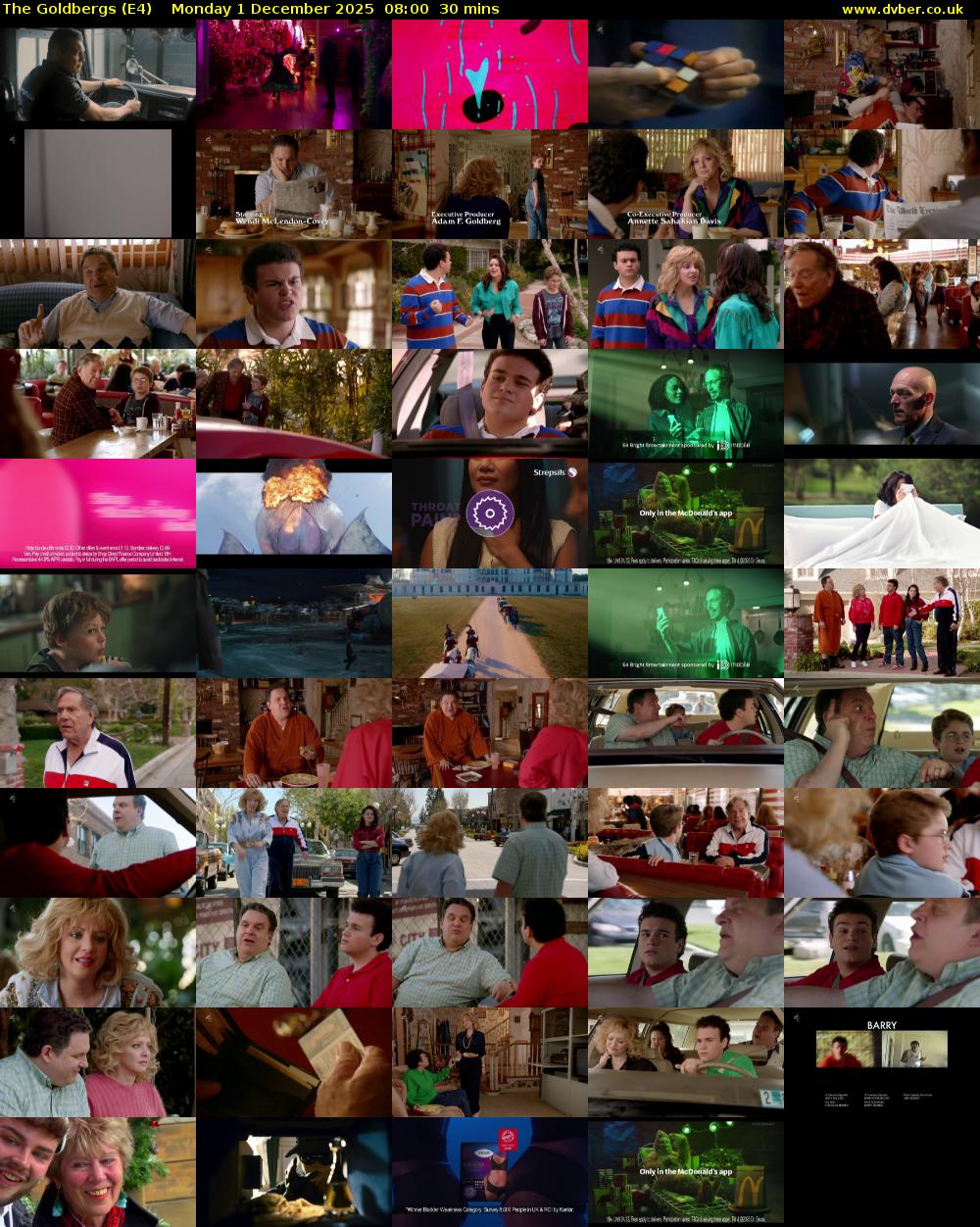 The Goldbergs (E4) Monday 1 December 2025 08:00 - 08:30