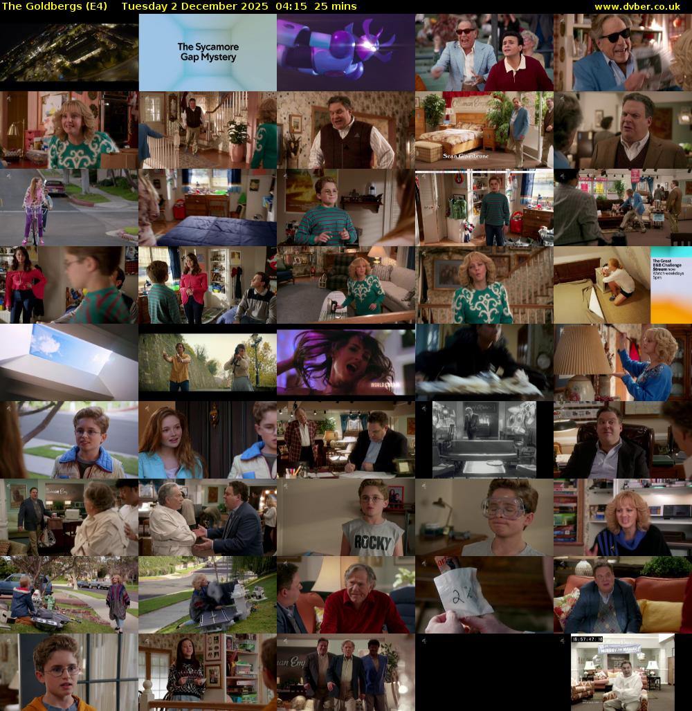 The Goldbergs (E4) Tuesday 2 December 2025 04:15 - 04:40