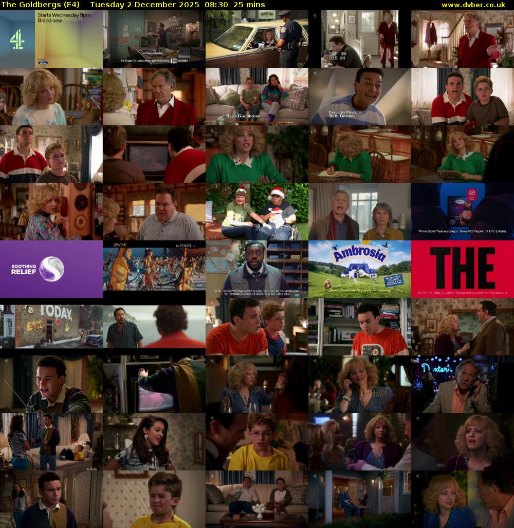 The Goldbergs (E4) Tuesday 2 December 2025 08:30 - 08:55