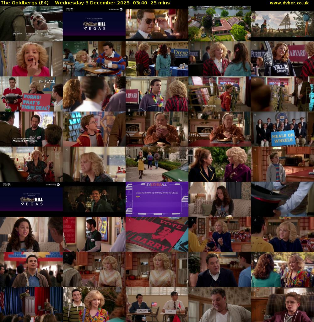 The Goldbergs (E4) Wednesday 3 December 2025 03:40 - 04:05