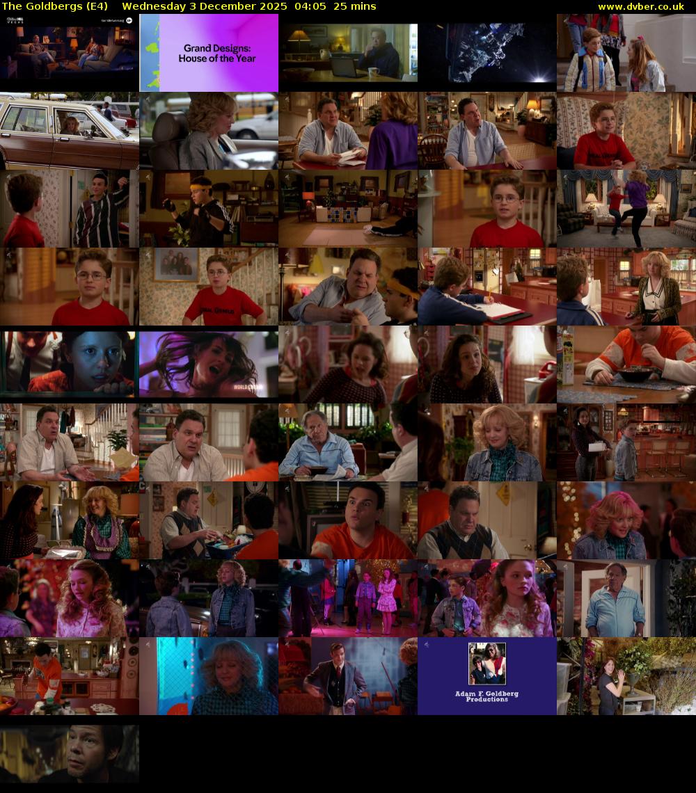 The Goldbergs (E4) Wednesday 3 December 2025 04:05 - 04:30