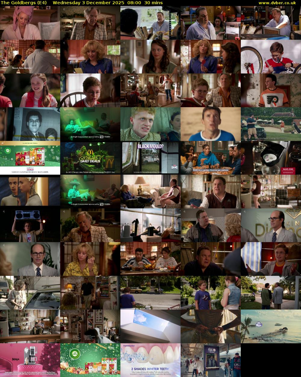 The Goldbergs (E4) Wednesday 3 December 2025 08:00 - 08:30