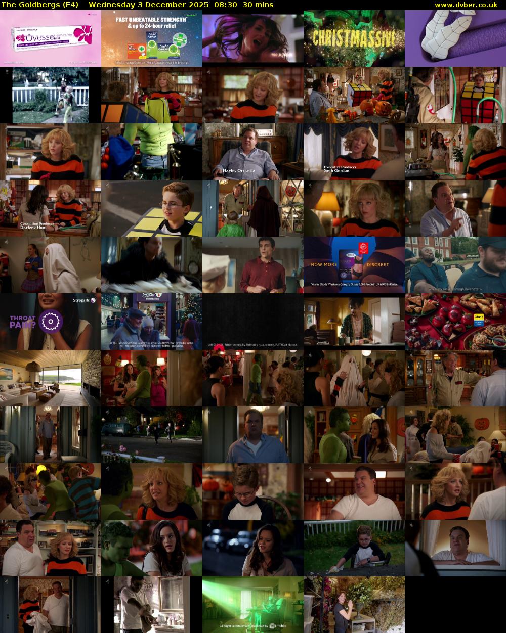 The Goldbergs (E4) Wednesday 3 December 2025 08:30 - 09:00
