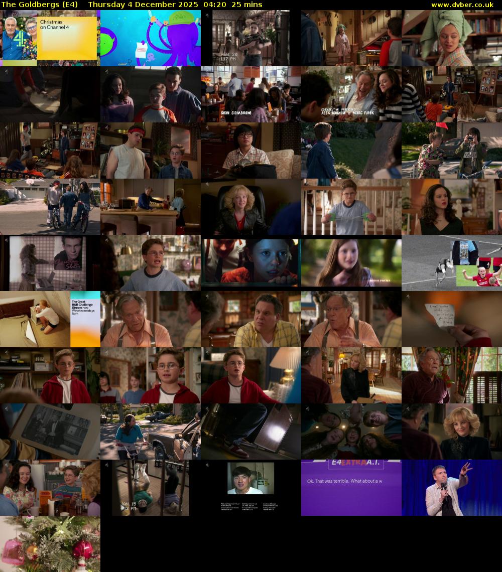 The Goldbergs (E4) Thursday 4 December 2025 04:20 - 04:45