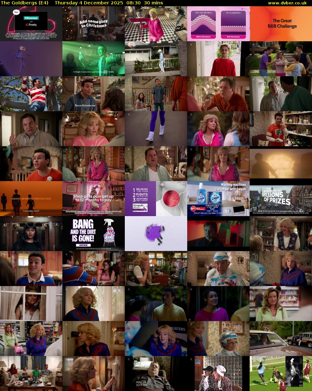 The Goldbergs (E4) Thursday 4 December 2025 08:30 - 09:00