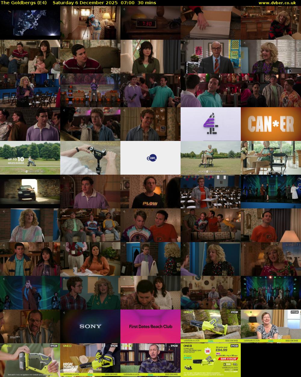 The Goldbergs (E4) Saturday 6 December 2025 07:00 - 07:30
