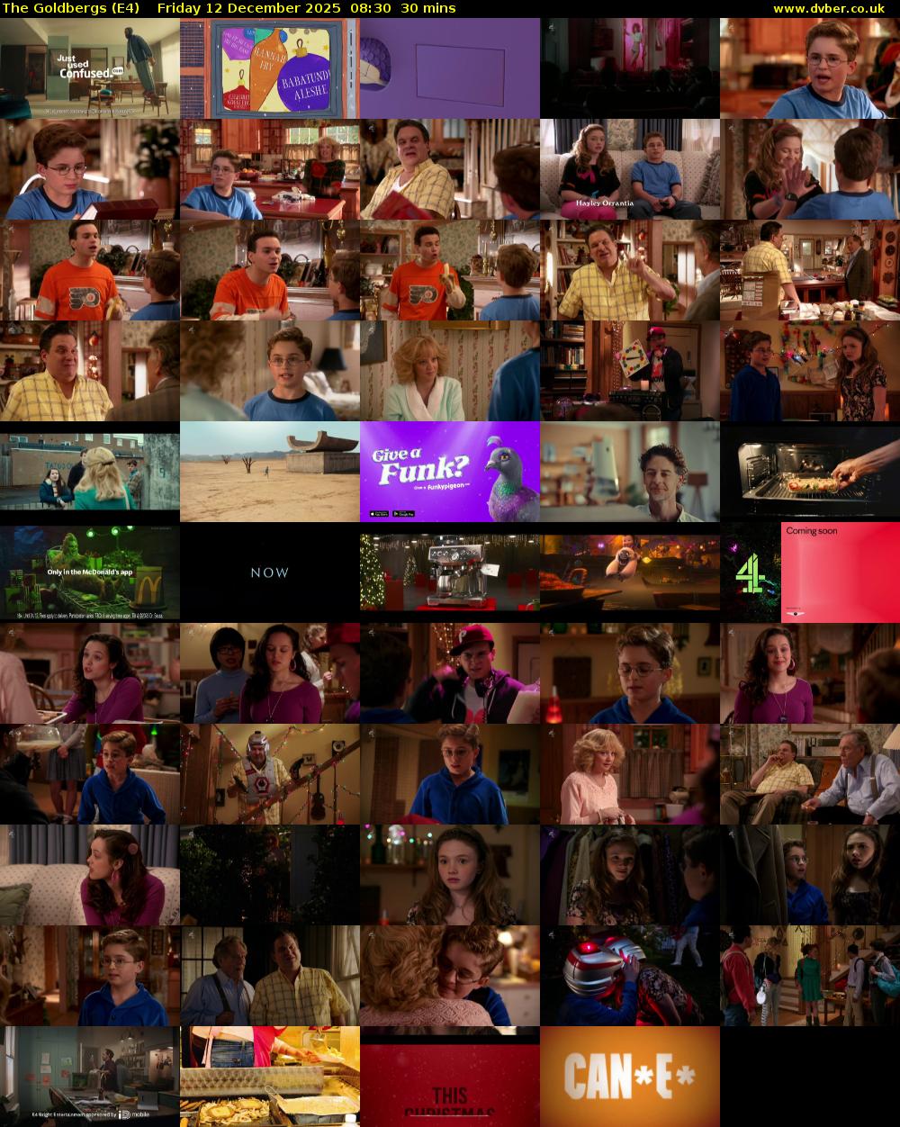 The Goldbergs (E4) Friday 12 December 2025 08:30 - 09:00