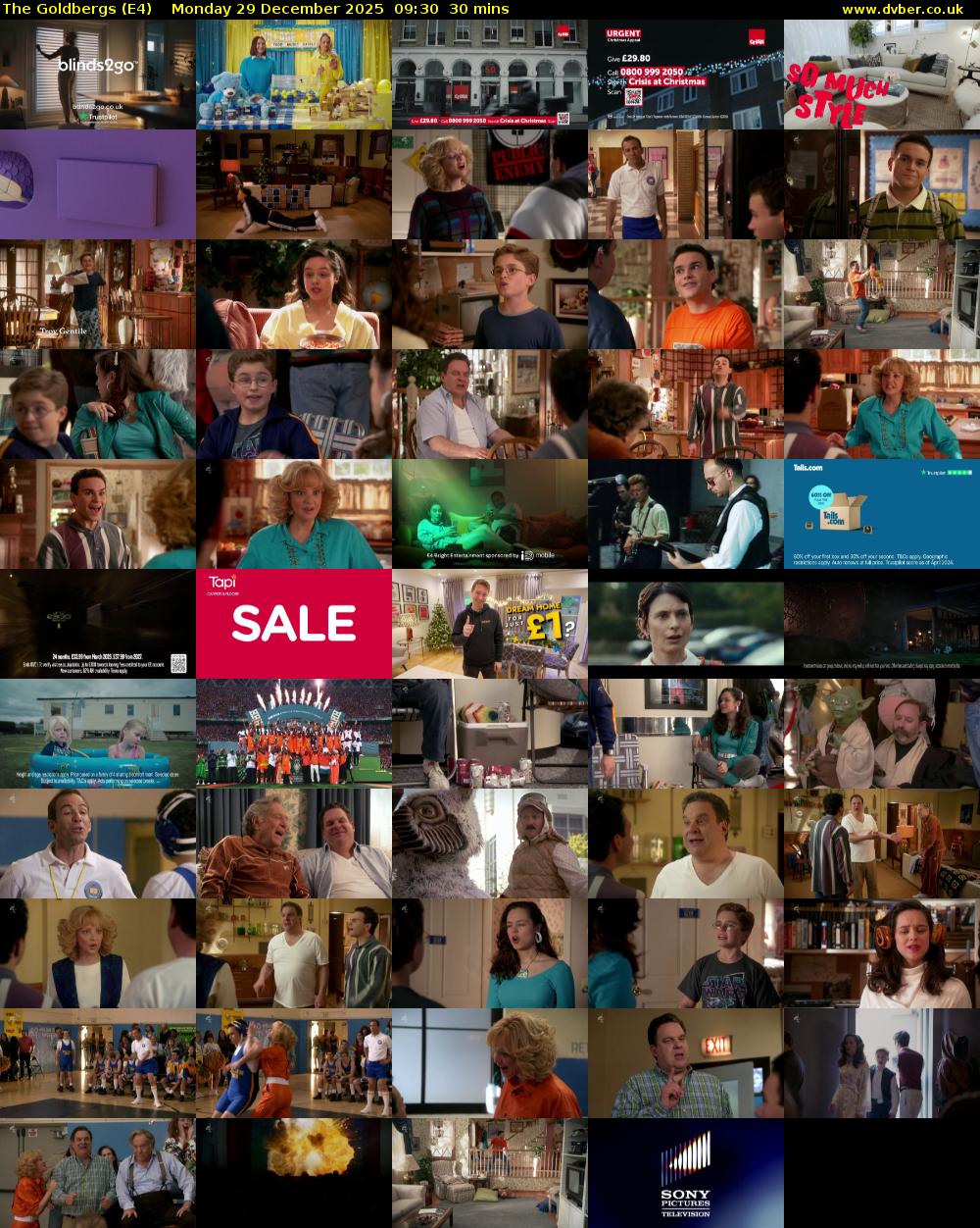 The Goldbergs (E4) Monday 29 December 2025 09:30 - 10:00