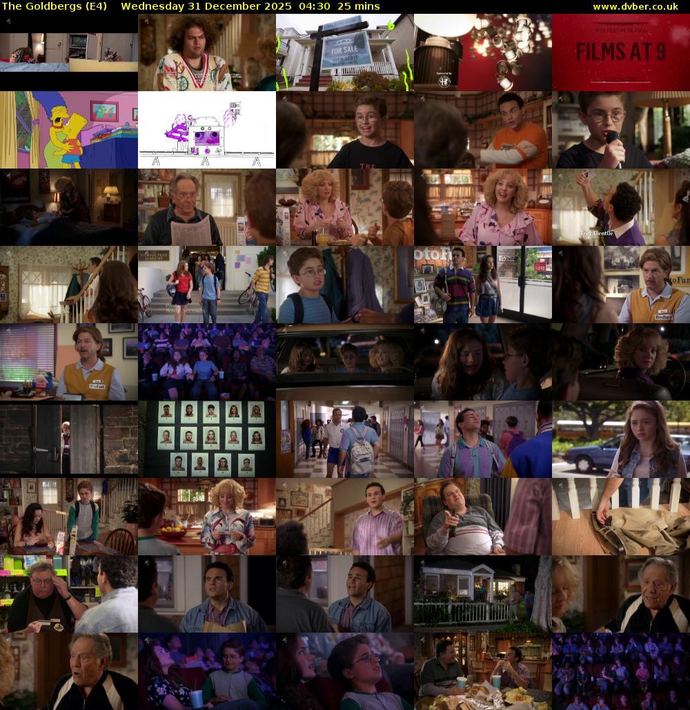 The Goldbergs (E4) Wednesday 31 December 2025 04:30 - 04:55