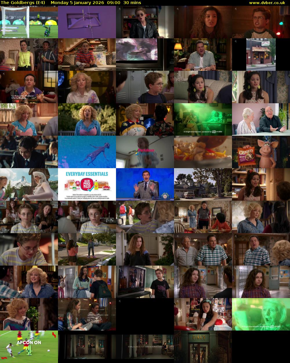 The Goldbergs (E4) Monday 5 January 2026 09:00 - 09:30