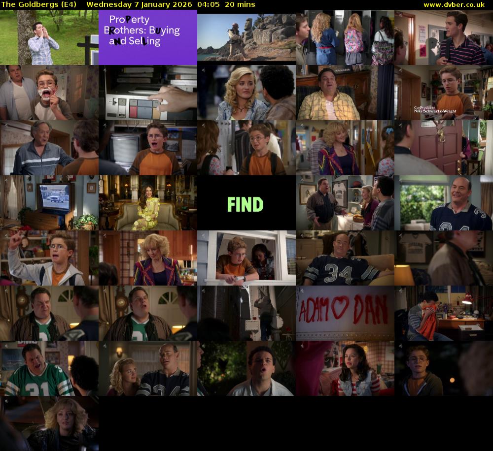 The Goldbergs (E4) Wednesday 7 January 2026 04:05 - 04:25
