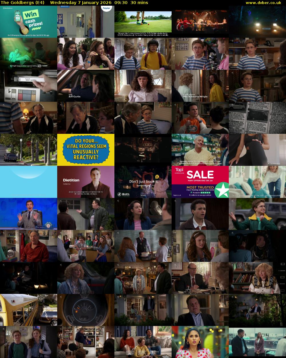 The Goldbergs (E4) Wednesday 7 January 2026 09:30 - 10:00