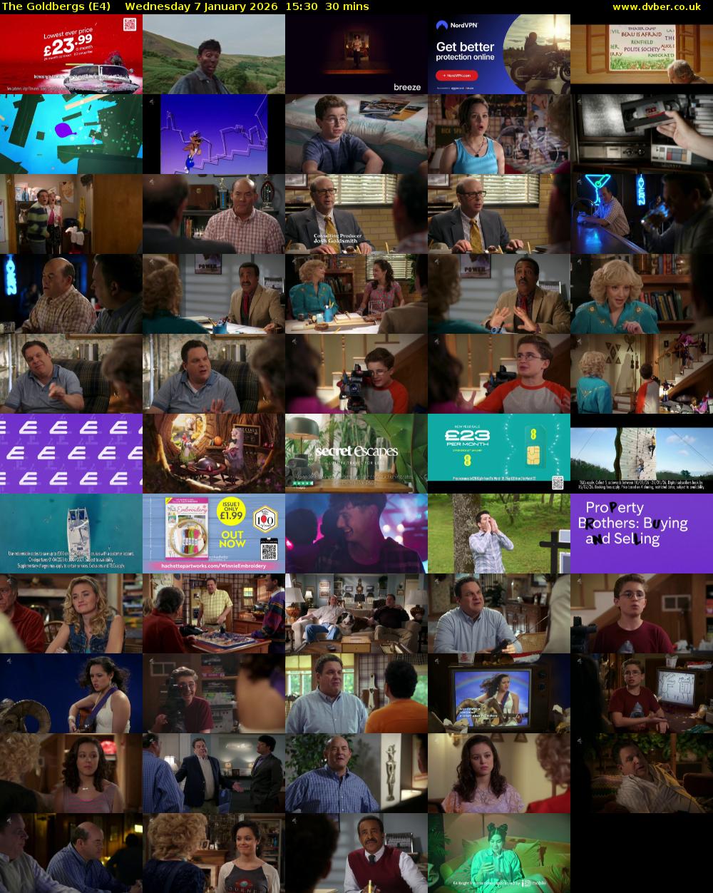 The Goldbergs (E4) Wednesday 7 January 2026 15:30 - 16:00