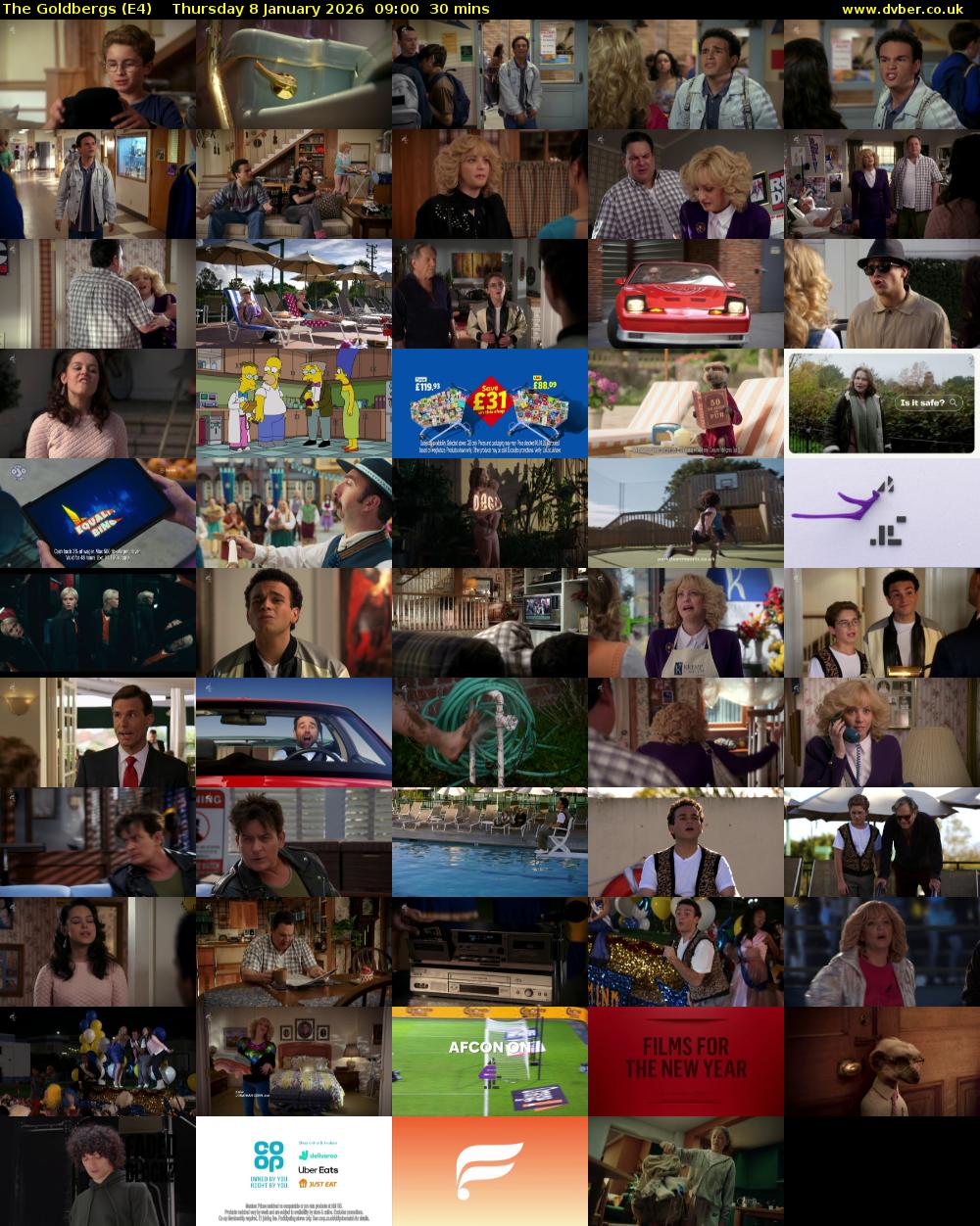 The Goldbergs (E4) Thursday 8 January 2026 09:00 - 09:30