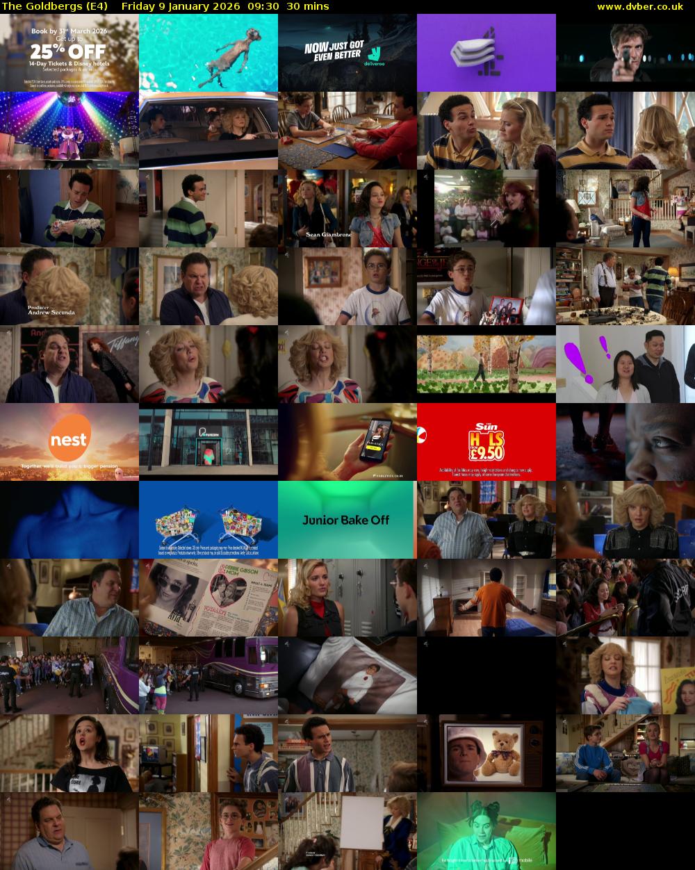 The Goldbergs (E4) Friday 9 January 2026 09:30 - 10:00