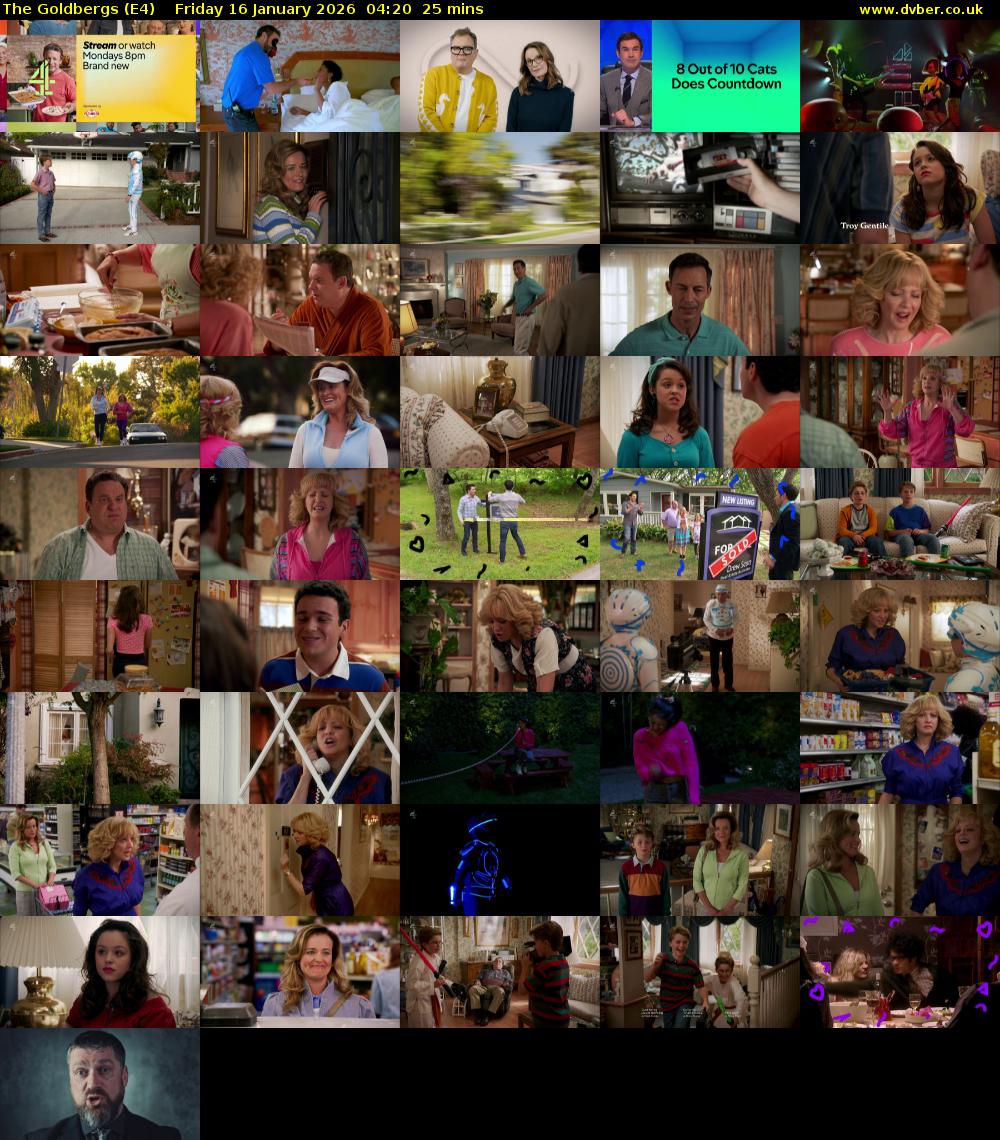 The Goldbergs (E4) Friday 16 January 2026 04:20 - 04:45