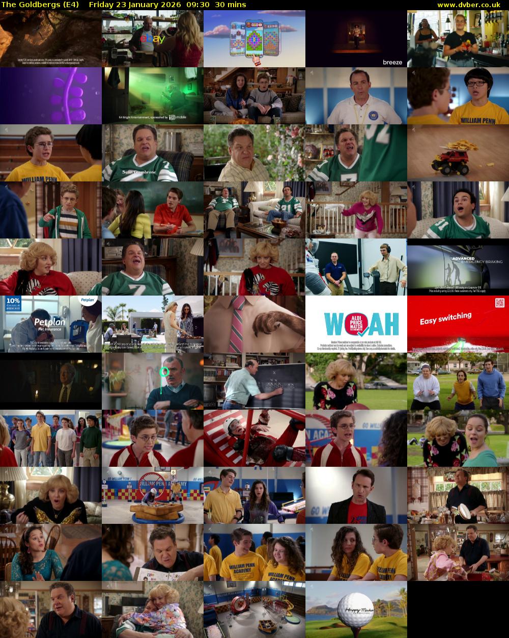 The Goldbergs (E4) Friday 23 January 2026 09:30 - 10:00