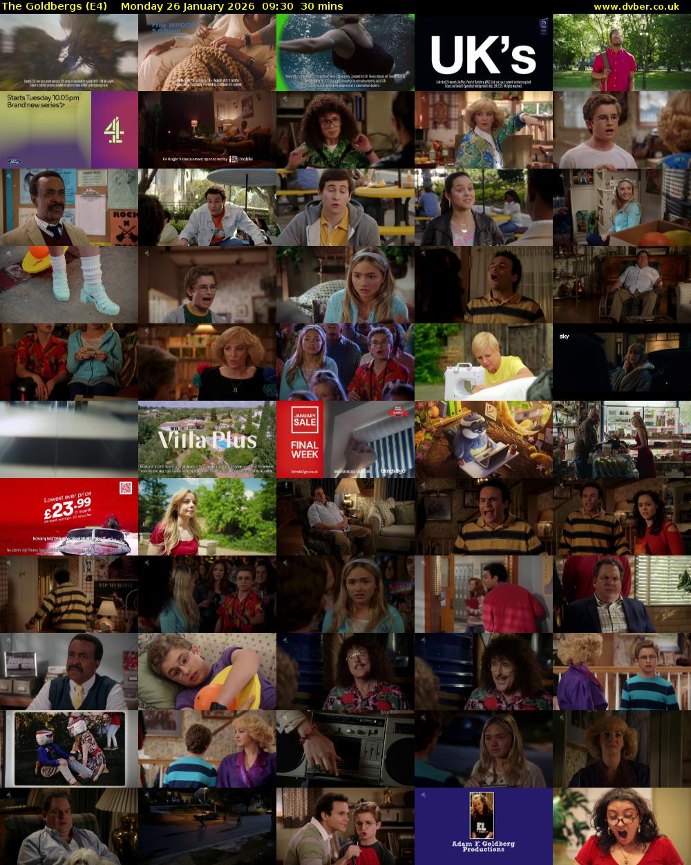 The Goldbergs (E4) Monday 26 January 2026 09:30 - 10:00