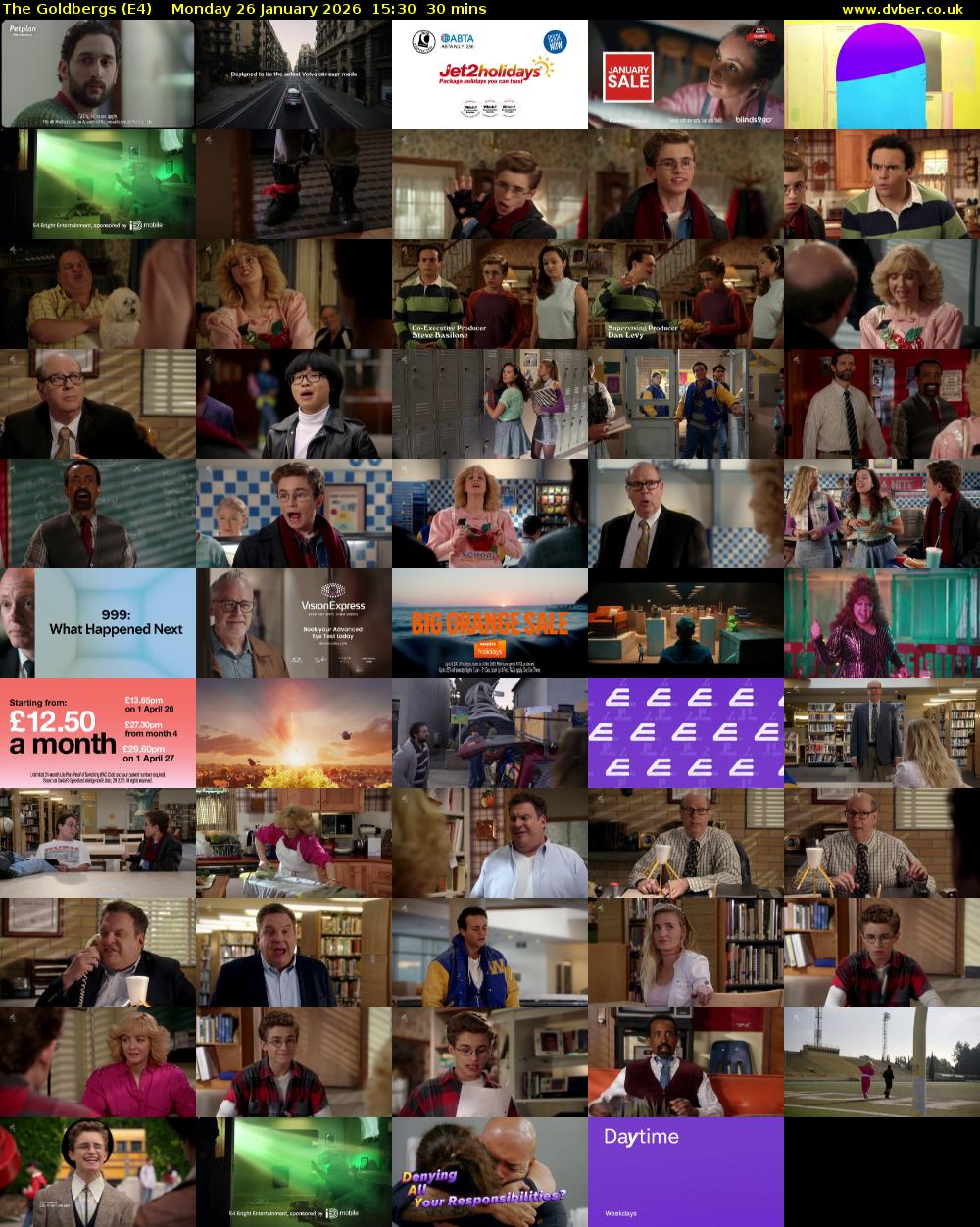 The Goldbergs (E4) Monday 26 January 2026 15:30 - 16:00