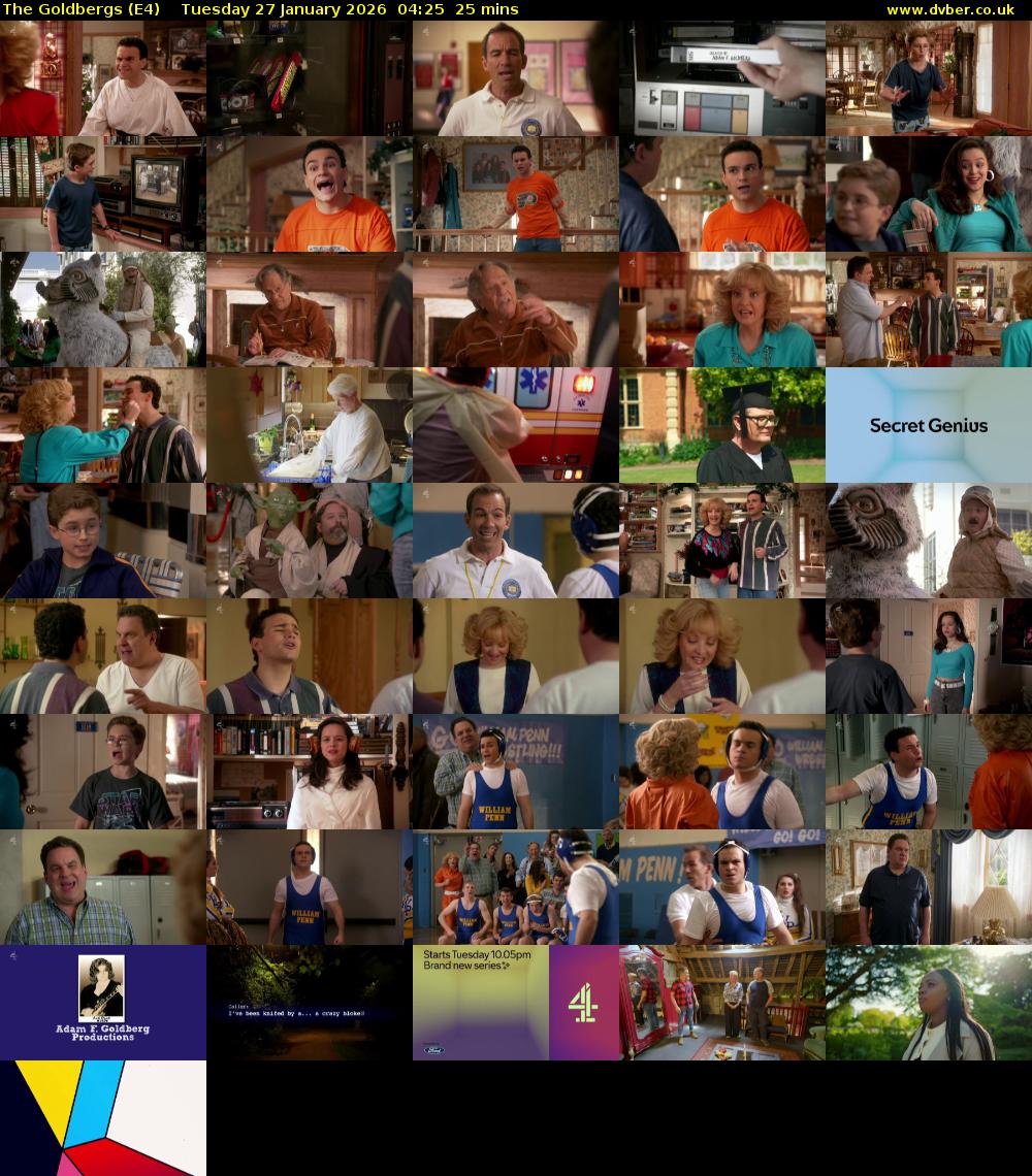 The Goldbergs (E4) Tuesday 27 January 2026 04:25 - 04:50