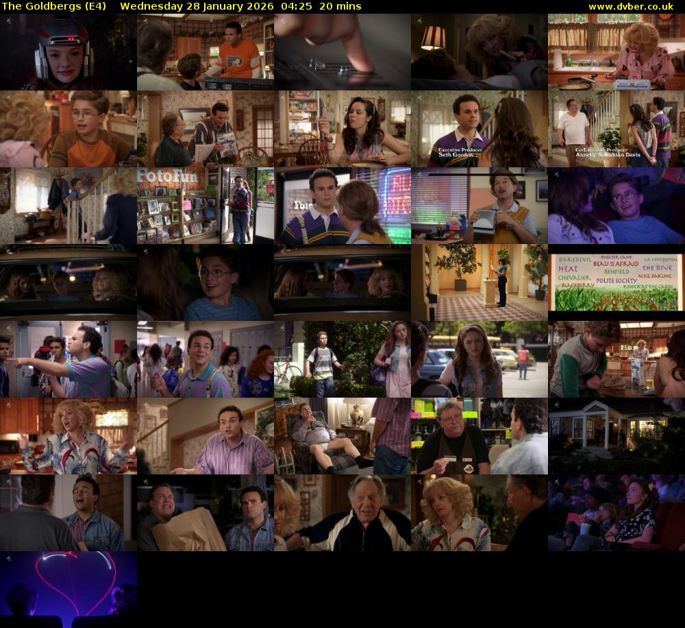 The Goldbergs (E4) Wednesday 28 January 2026 04:25 - 04:45