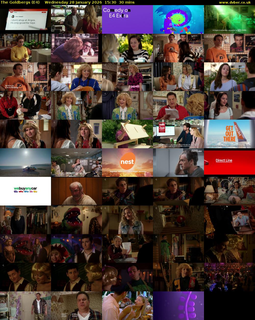 The Goldbergs (E4) Wednesday 28 January 2026 15:30 - 16:00