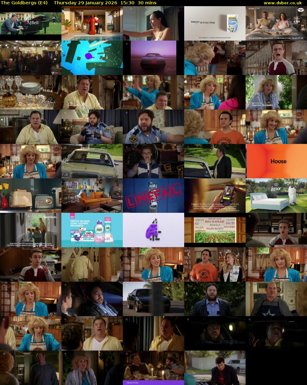 The Goldbergs (E4) Thursday 29 January 2026 15:30 - 16:00