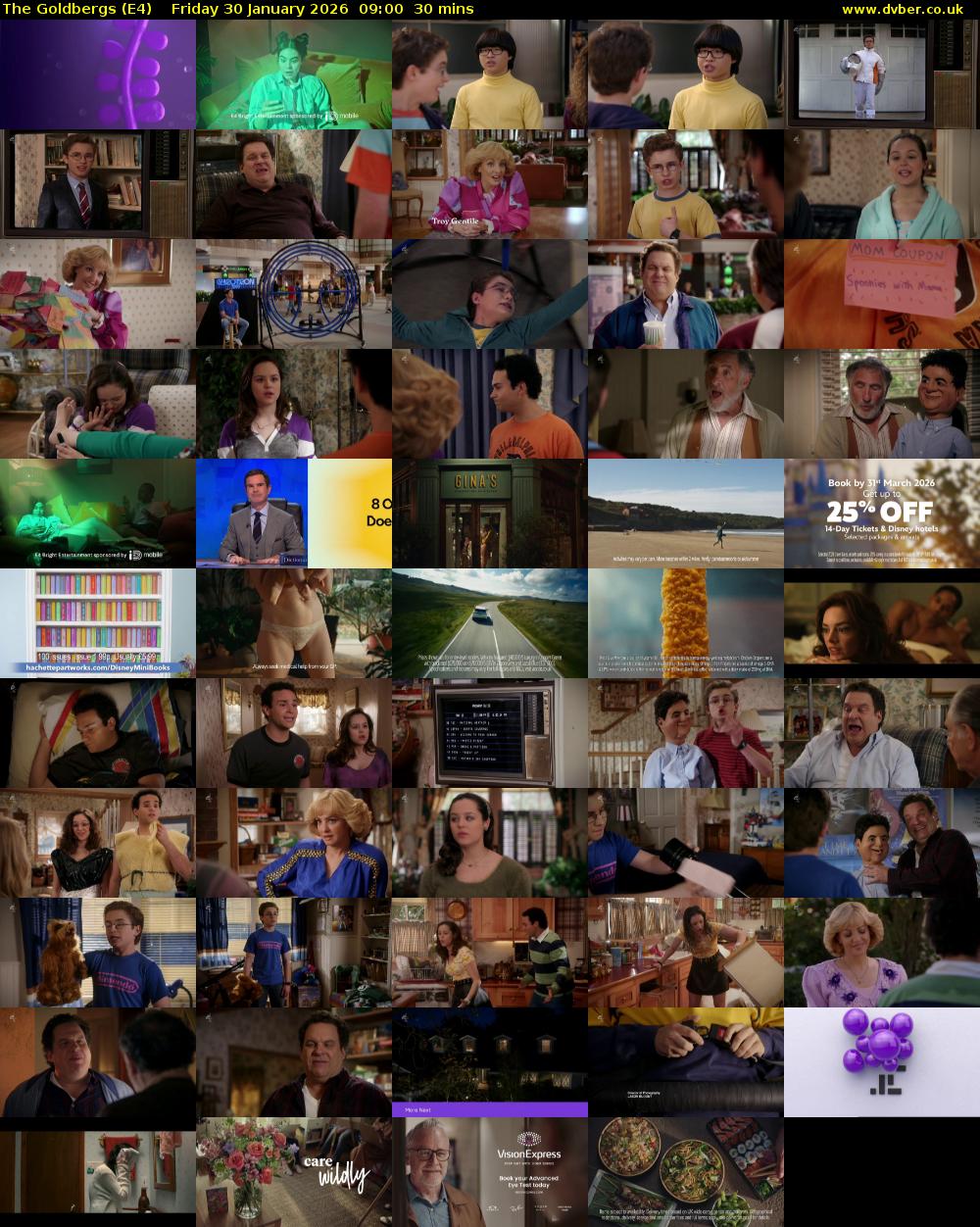 The Goldbergs (E4) Friday 30 January 2026 09:00 - 09:30