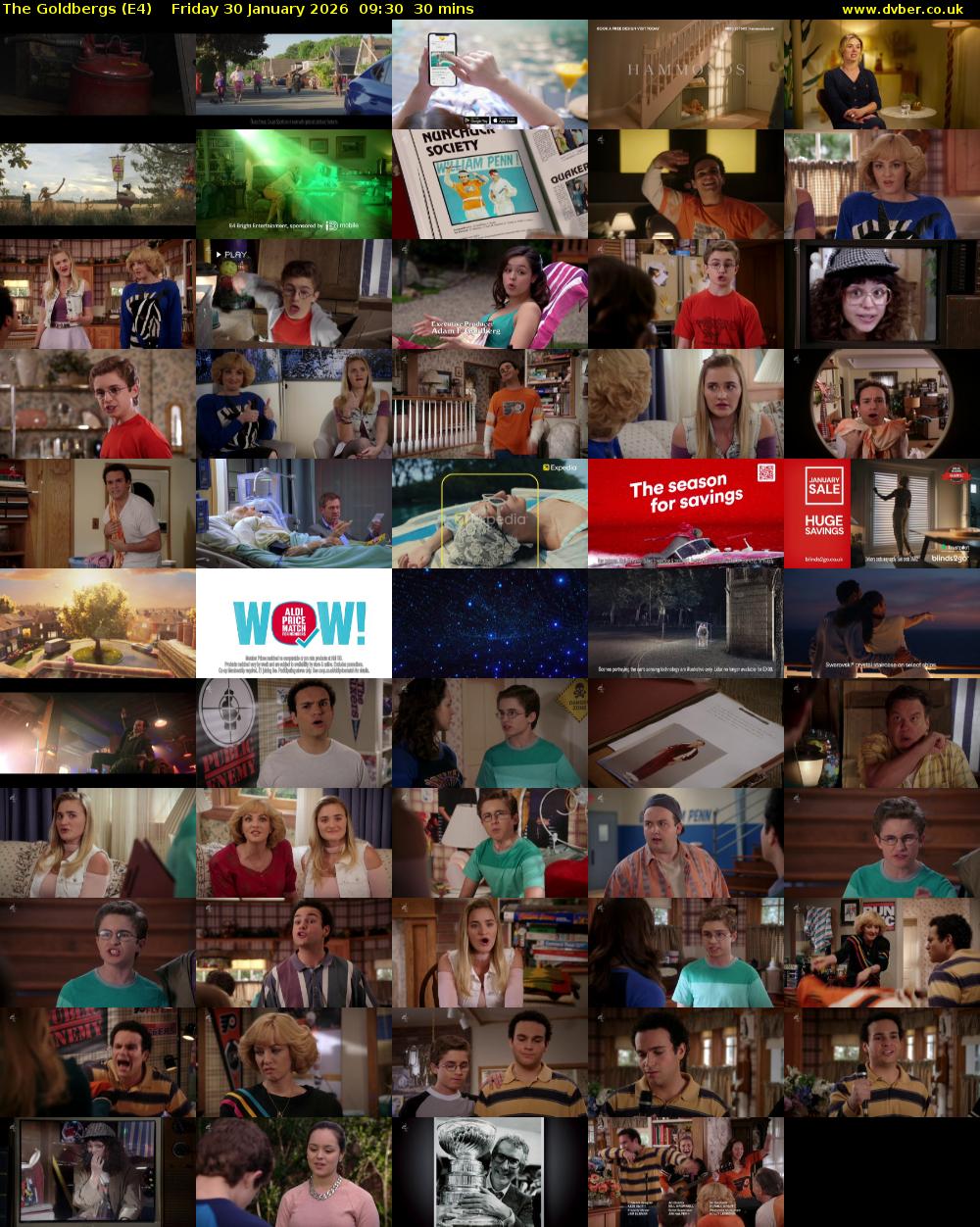 The Goldbergs (E4) Friday 30 January 2026 09:30 - 10:00