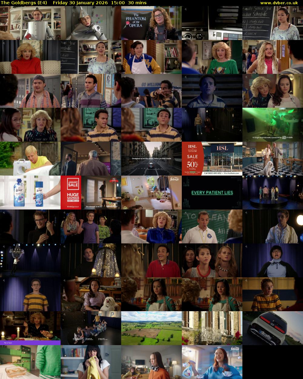 The Goldbergs (E4) Friday 30 January 2026 15:00 - 15:30