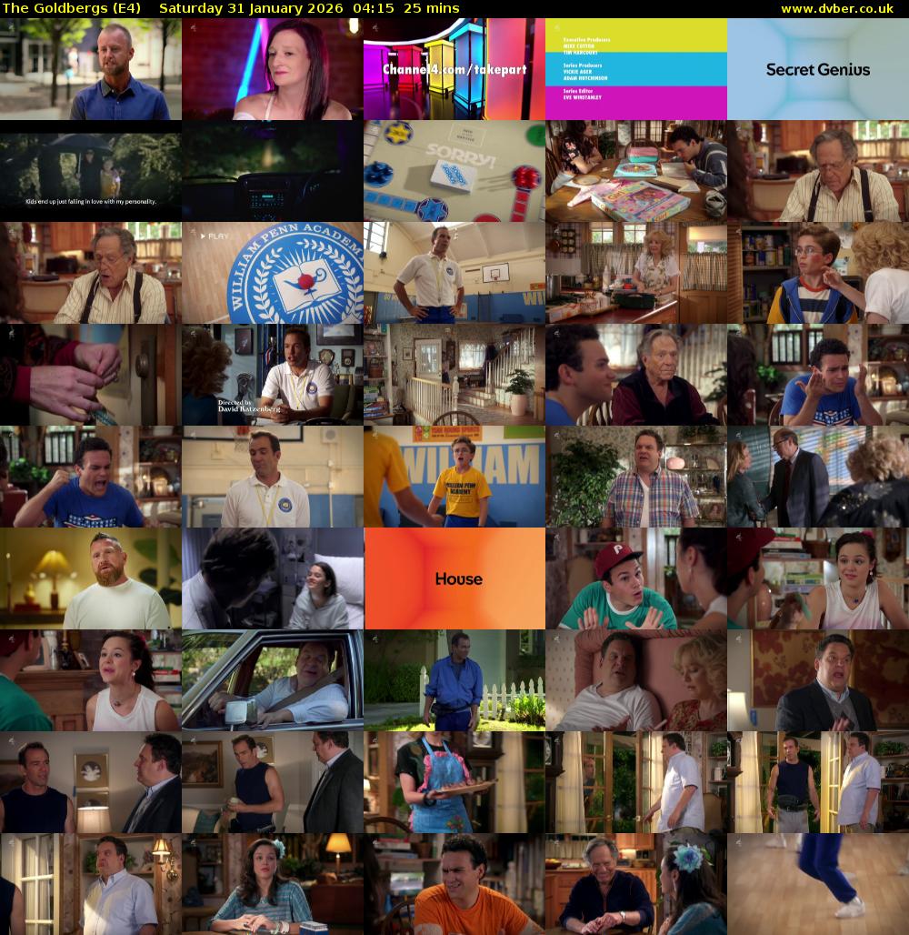 The Goldbergs (E4) Saturday 31 January 2026 04:15 - 04:40