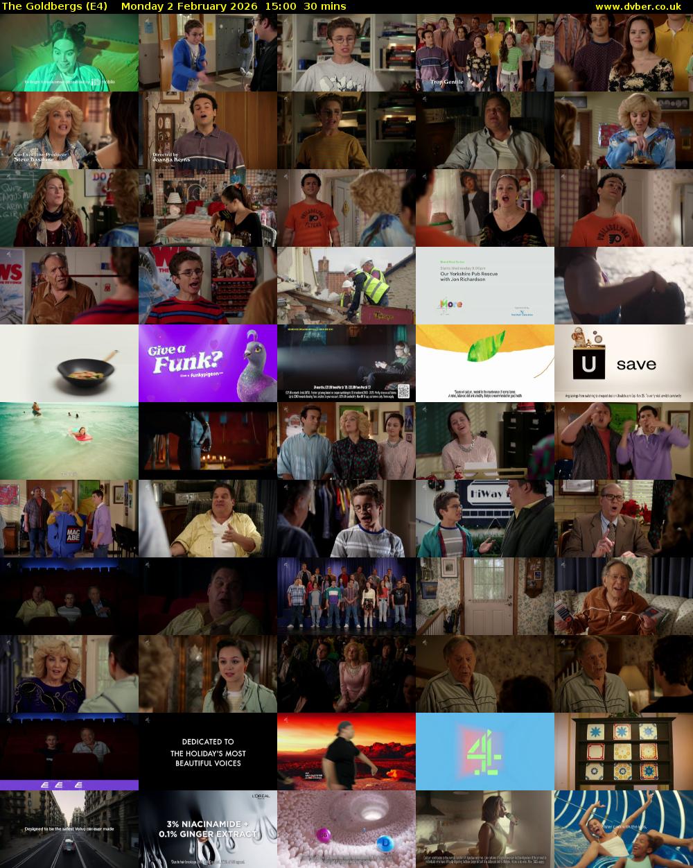 The Goldbergs (E4) Monday 2 February 2026 15:00 - 15:30