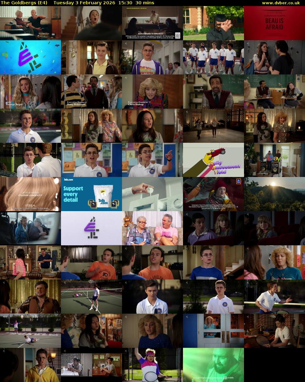 The Goldbergs (E4) Tuesday 3 February 2026 15:30 - 16:00