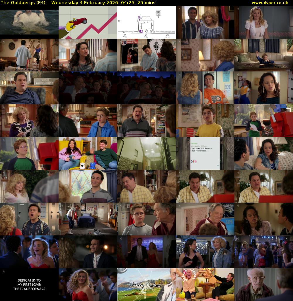 The Goldbergs (E4) Wednesday 4 February 2026 04:25 - 04:50
