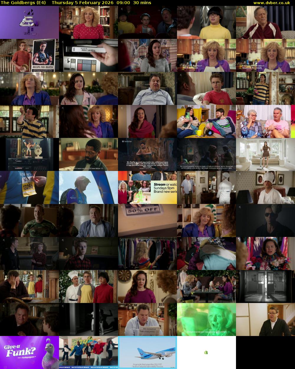 The Goldbergs (E4) Thursday 5 February 2026 09:00 - 09:30