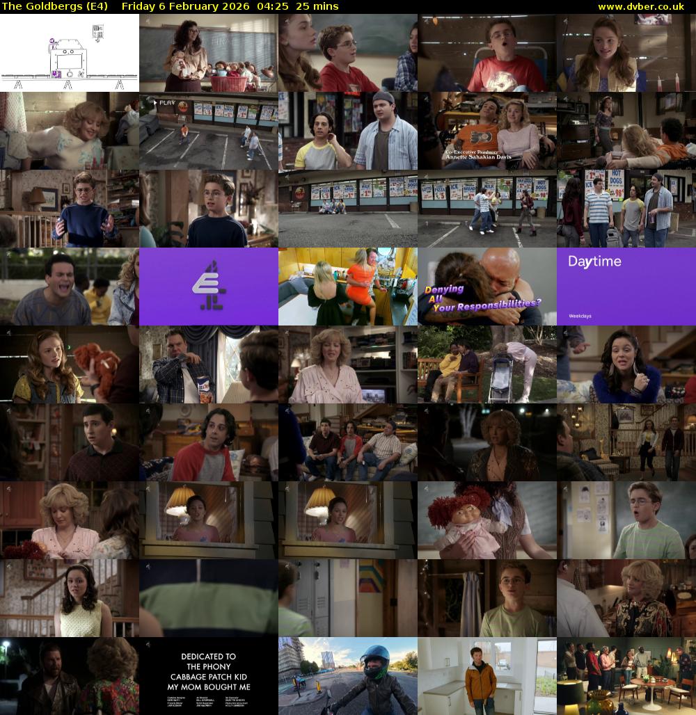 The Goldbergs (E4) Friday 6 February 2026 04:25 - 04:50