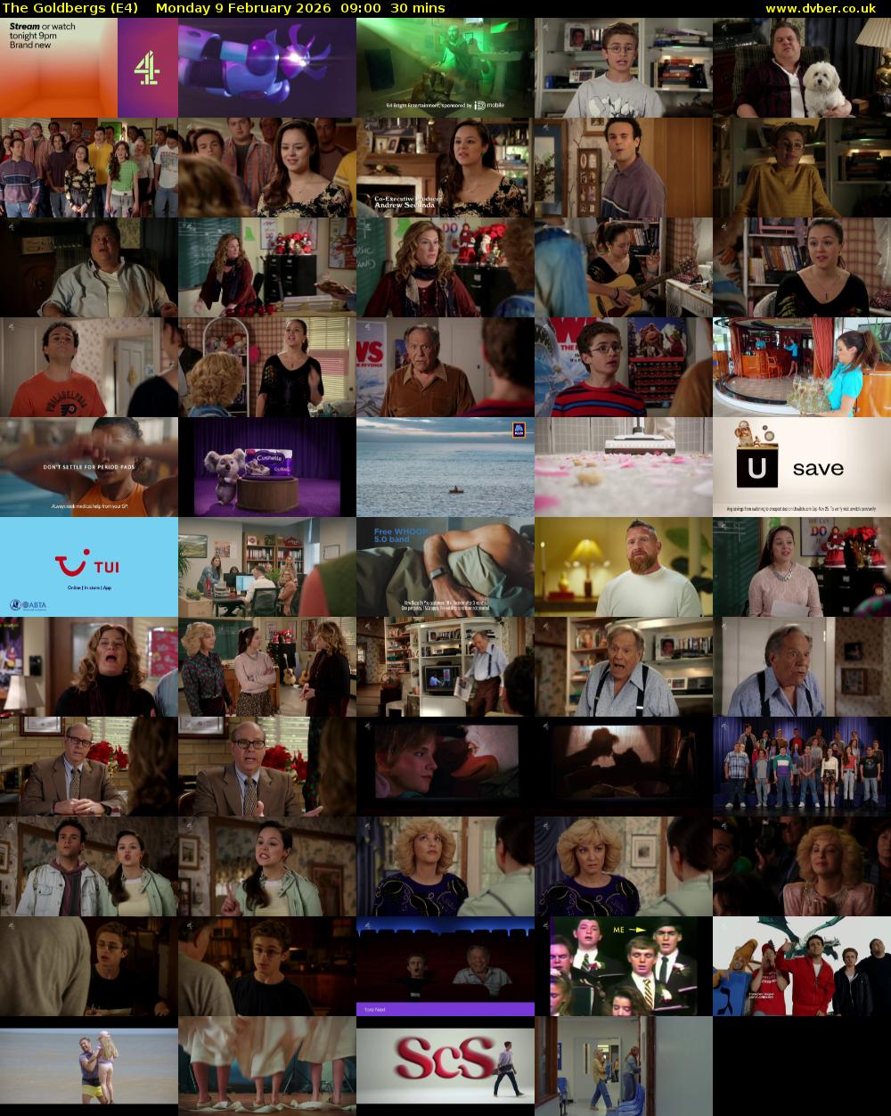 The Goldbergs (E4) Monday 9 February 2026 09:00 - 09:30
