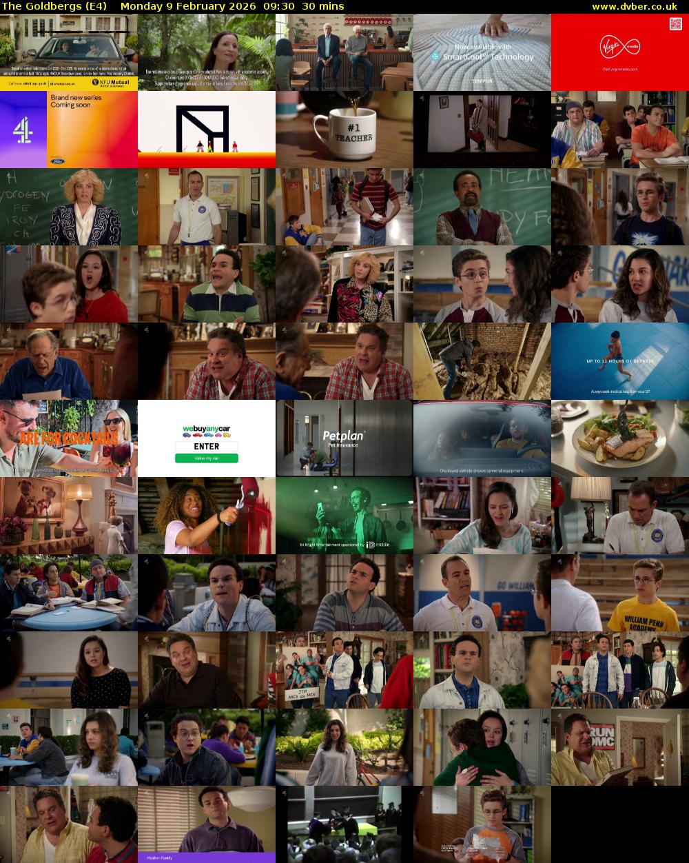 The Goldbergs (E4) Monday 9 February 2026 09:30 - 10:00