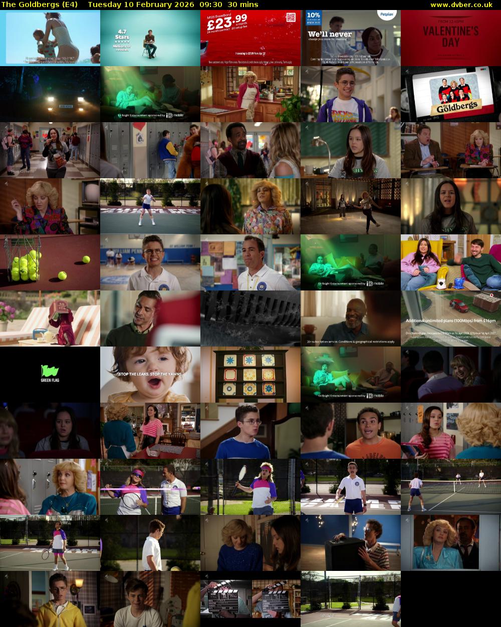 The Goldbergs (E4) Tuesday 10 February 2026 09:30 - 10:00