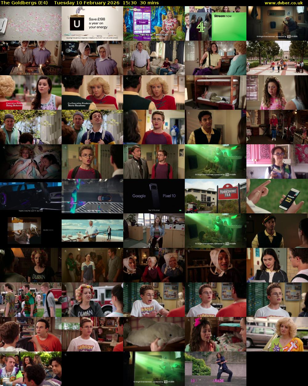 The Goldbergs (E4) Tuesday 10 February 2026 15:30 - 16:00
