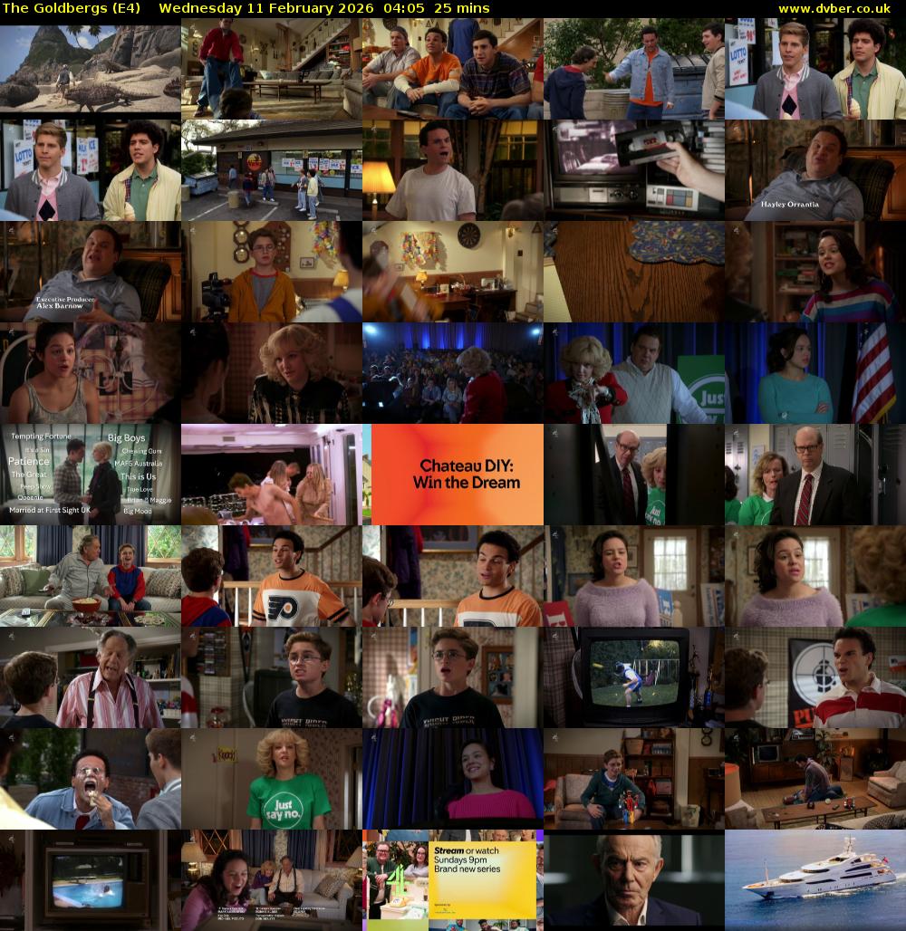 The Goldbergs (E4) Wednesday 11 February 2026 04:05 - 04:30